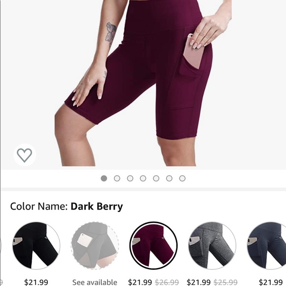 Biker Shorts- Maroon High Waisted XL (Amazon) - Picture 2 of 3